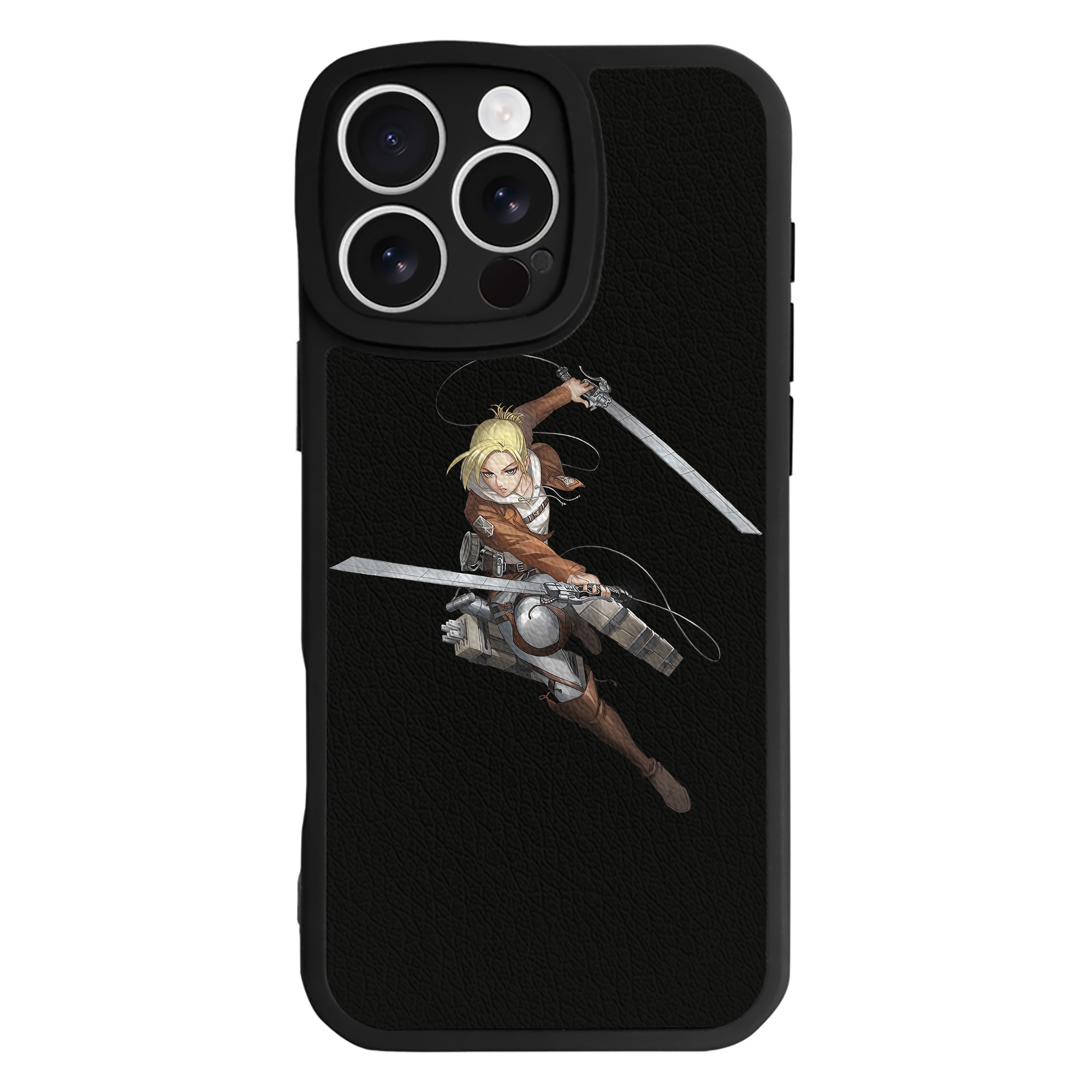 （画像用） 進撃の巨人 アニ・レオンハート Attack on Titan Annie Leonhart 【iPhone 16シリーズ対応】シリコンスマホケース（レザー調） 材質：シリコン